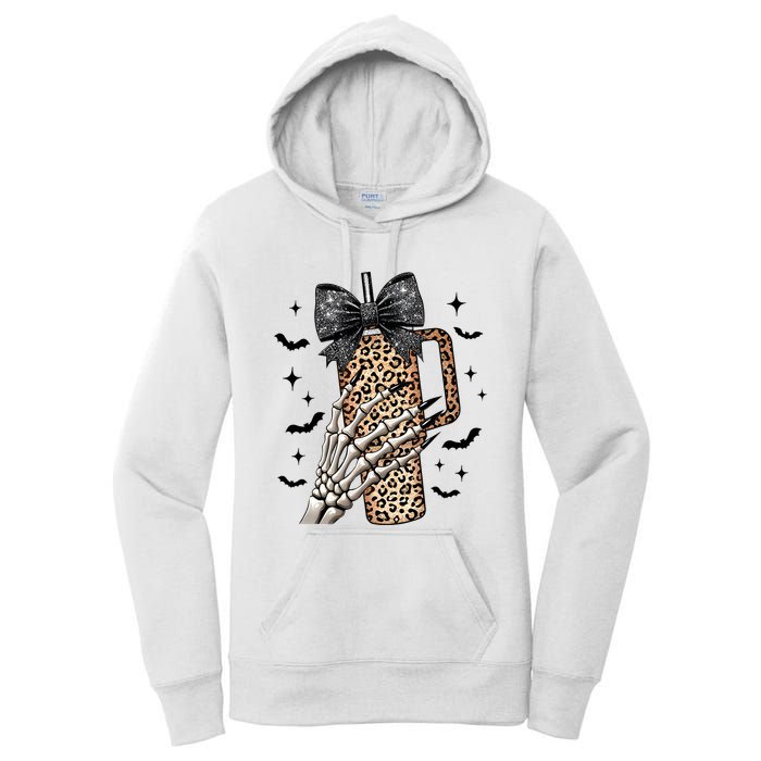 Coquette Bow Skeleton Bougie Women's Pullover Hoodie