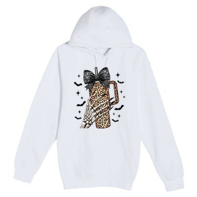 Coquette Bow Skeleton Bougie Premium Pullover Hoodie