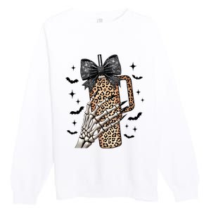 Coquette Bow Skeleton Bougie Premium Crewneck Sweatshirt