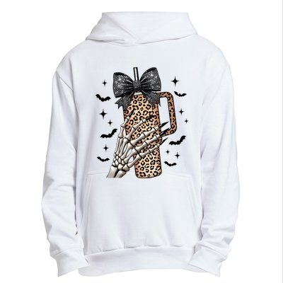 Coquette Bow Skeleton Bougie Urban Pullover Hoodie