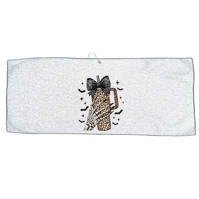 Coquette Bow Skeleton Bougie Large Microfiber Waffle Golf Towel