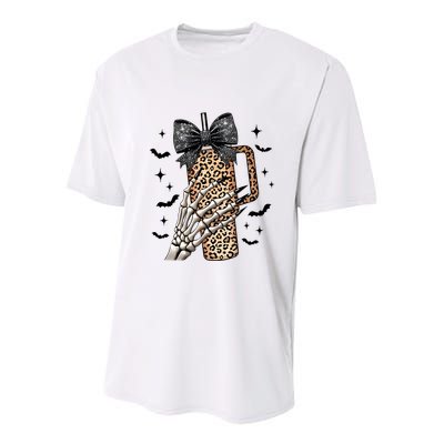 Coquette Bow Skeleton Bougie Youth Performance Sprint T-Shirt