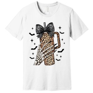 Coquette Bow Skeleton Bougie Premium T-Shirt