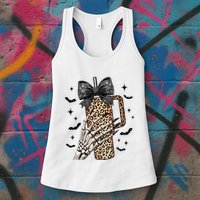 Coquette Bow Skeleton Bougie Womens Tank Top