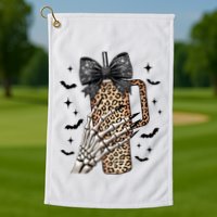 Coquette Bow Skeleton Bougie Golf Towel