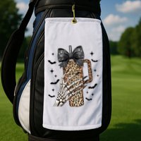 Coquette Bow Skeleton Bougie Golf Towel