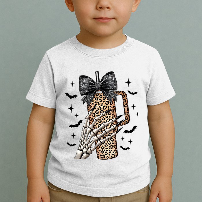 Coquette Bow Skeleton Bougie Toddler T-Shirt