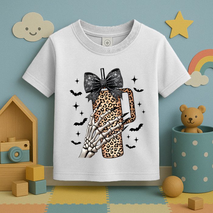 Coquette Bow Skeleton Bougie Toddler T-Shirt