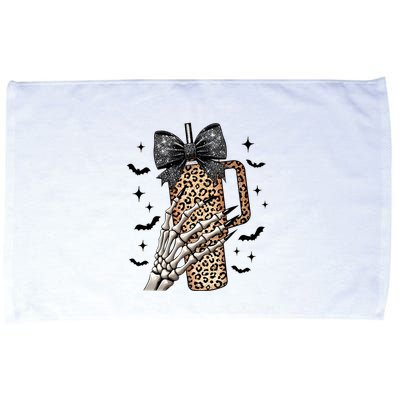 Coquette Bow Skeleton Bougie Microfiber Hand Towel
