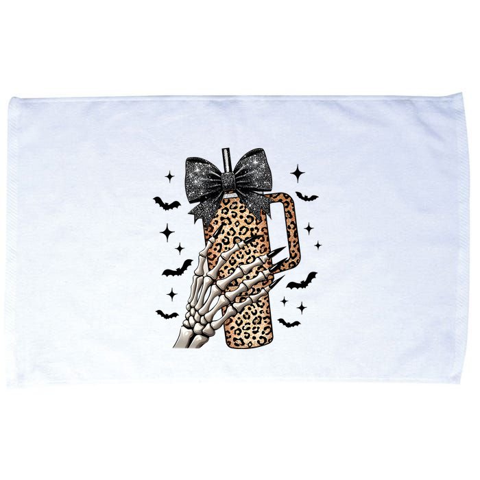 Coquette Bow Skeleton Bougie Microfiber Hand Towel