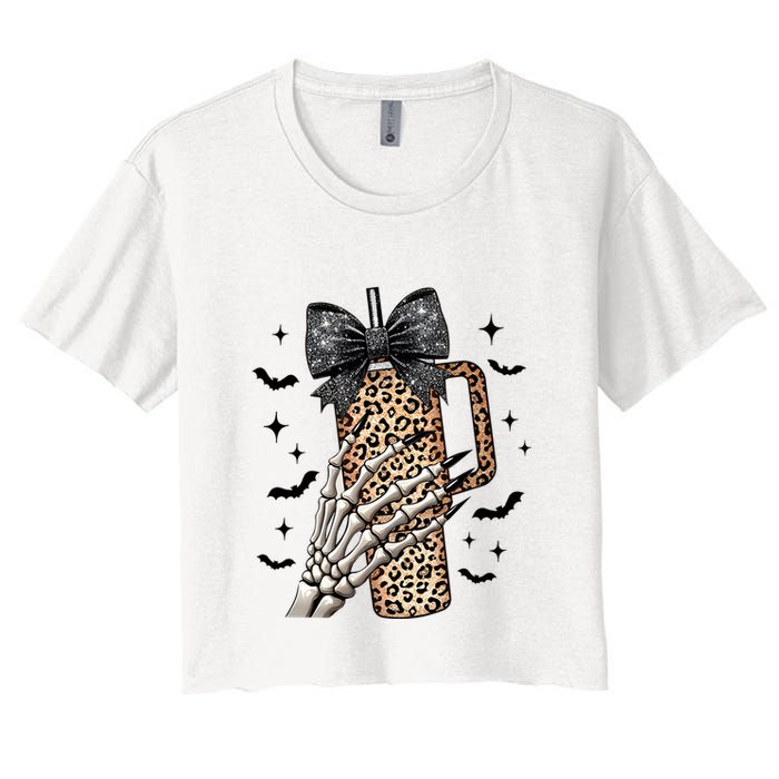 Coquette Bow Skeleton Bougie Crop Top