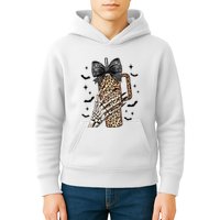 Coquette Bow Skeleton Bougie Kids Hoodie