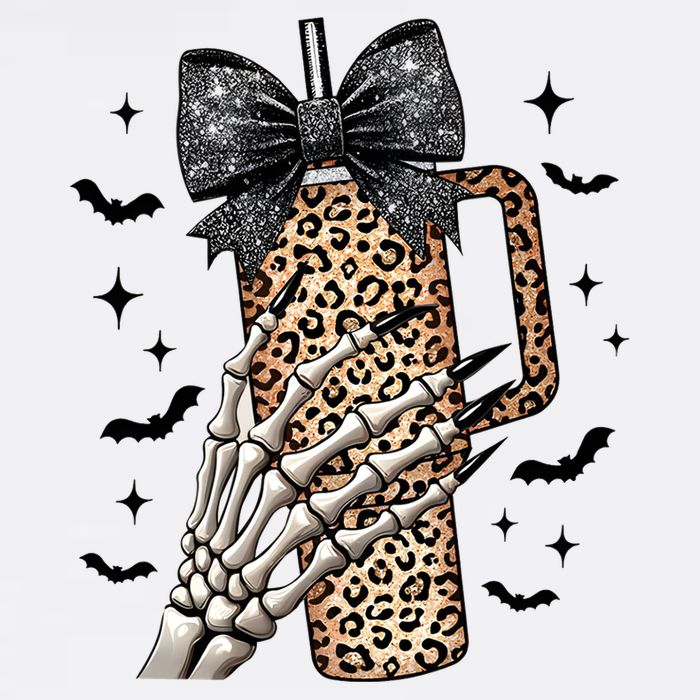 Coquette Bow Skeleton Bougie Wool Snapback Cap