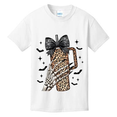 Coquette Bow Skeleton Bougie Kids T-Shirt