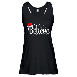 Christmas Believe Santa Claus Believe Christmas Ladies Essential Flowy Tank