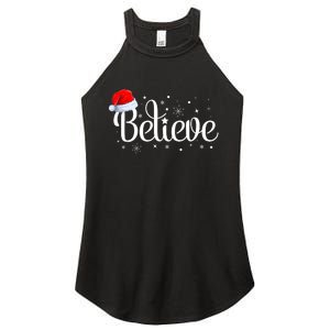 Christmas Believe Santa Claus Believe Christmas Women's Perfect Tri Rocker Tank