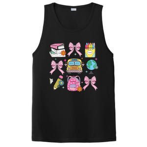 Coquette Bow Student Teacher Happy First Day Back To School PosiCharge Competitor Tank