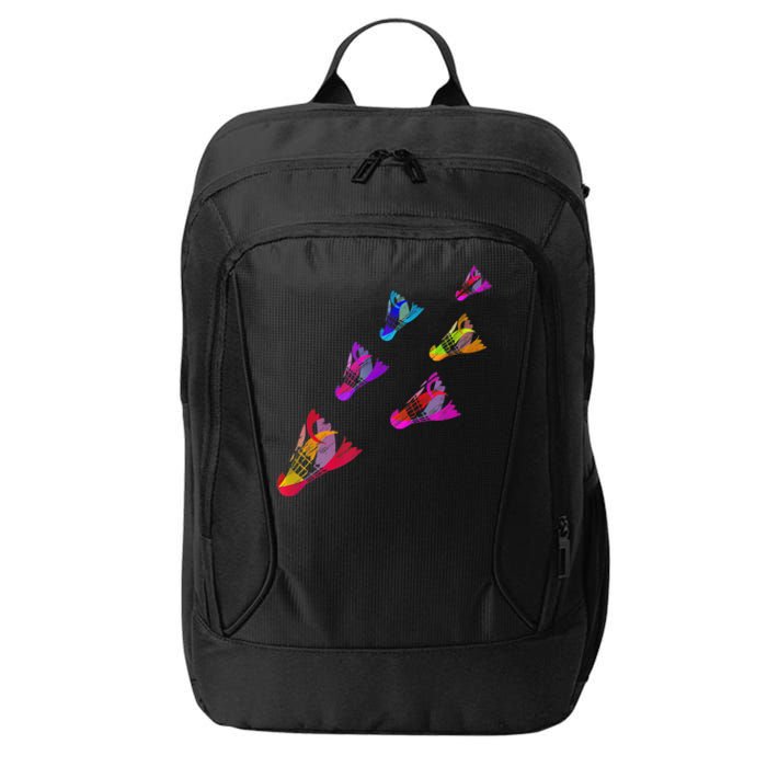 Colorful Badminton Shuttlecock Art Sports City Backpack