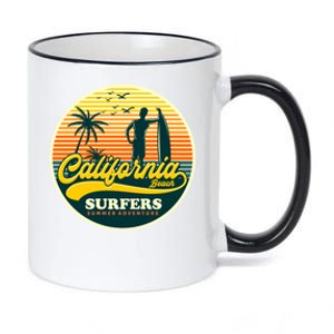 California Beach Surfers Summer 11oz Black Color Changing Mug