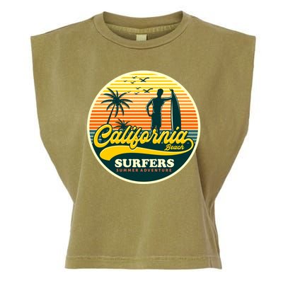 California Beach Surfers Summer Garment-Dyed Women's Muscle Tee