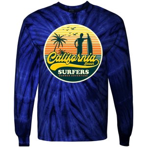 California Beach Surfers Summer Tie-Dye Long Sleeve Shirt