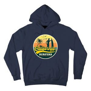 California Beach Surfers Summer Tall Hoodie