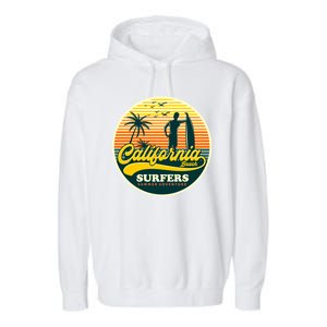 California Beach Surfers Summer Garment-Dyed Fleece Hoodie