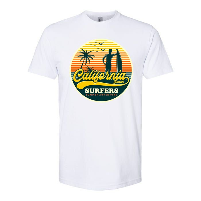 California Beach Surfers Summer Softstyle CVC T-Shirt