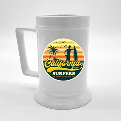 California Beach Surfers Summer Beer Stein