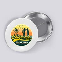 California Beach Surfers Summer Button