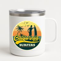 California Beach Surfers Summer 12 oz Stainless Steel Tumbler Cup