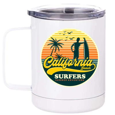 California Beach Surfers Summer 12 oz Stainless Steel Tumbler Cup