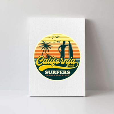 California Beach Surfers Summer Canvas