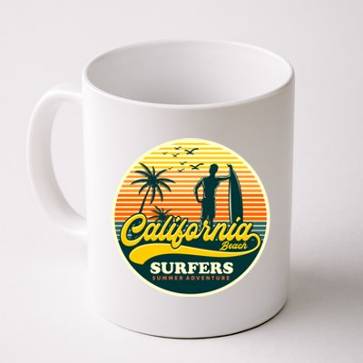 California Beach Surfers Summer Coffee Mug