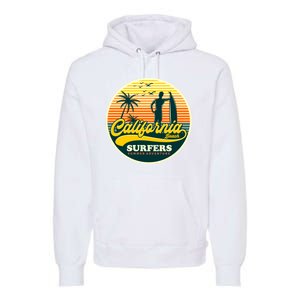 California Beach Surfers Summer Premium Hoodie