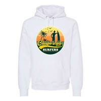 California Beach Surfers Summer Premium Hoodie