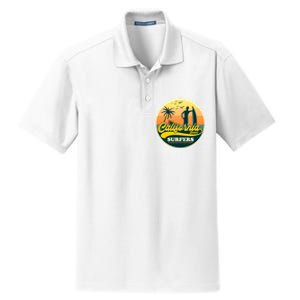 California Beach Surfers Summer Dry Zone Grid Polo