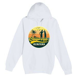 California Beach Surfers Summer Premium Pullover Hoodie