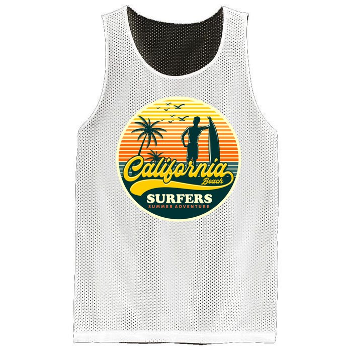 California Beach Surfers Summer Mesh Reversible Basketball Jersey Tank