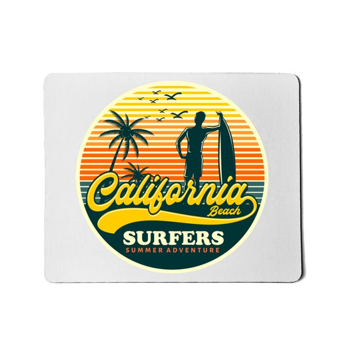 California Beach Surfers Summer Mousepad