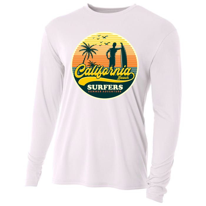 California Beach Surfers Summer Cooling Performance Long Sleeve Crew