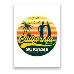 California Beach Surfers Summer Poster