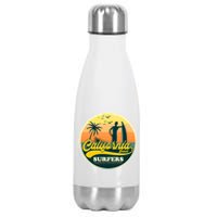 California Beach Surfers Summer Stainless Steel Insulated Water Bottle