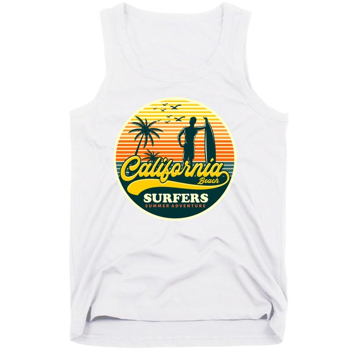 California Beach Surfers Summer Tank Top