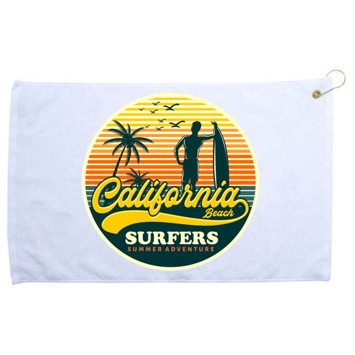 California Beach Surfers Summer Grommeted Golf Towel