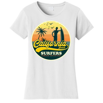 California Beach Surfers Summer Women's T-Shirt