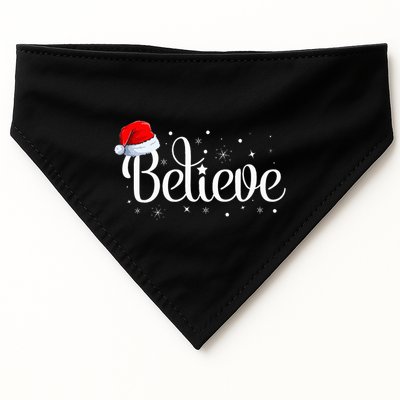Christmas Believe Santa Claus Believe Christmas USA-Made Doggie Bandana