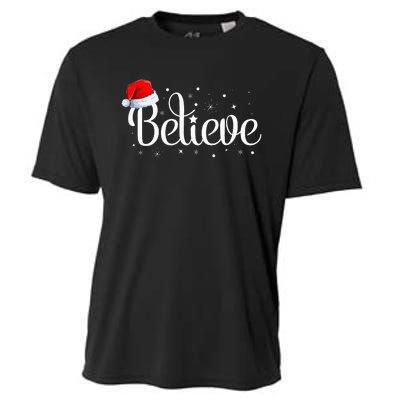 Christmas Believe Santa Claus Believe Christmas Cooling Performance Crew T-Shirt