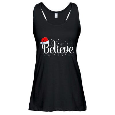 Christmas Believe Santa Claus Believe Christmas Ladies Essential Flowy Tank