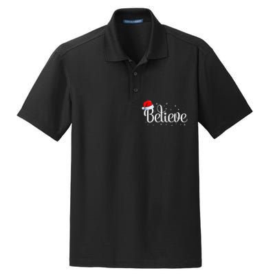 Christmas Believe Santa Claus Believe Christmas Dry Zone Grid Polo